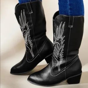 Black Western Cowboy 🤠 Embroidery Design B…