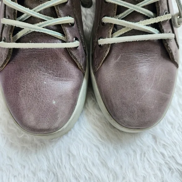 Blackstone 37 Leather Lace Up Mid Sneakers Charcoal