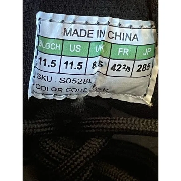 BLOCH S0528L-Boost Canvas Dance Sneakers-BLACK Women’s  Size 11.5 Medium NEW