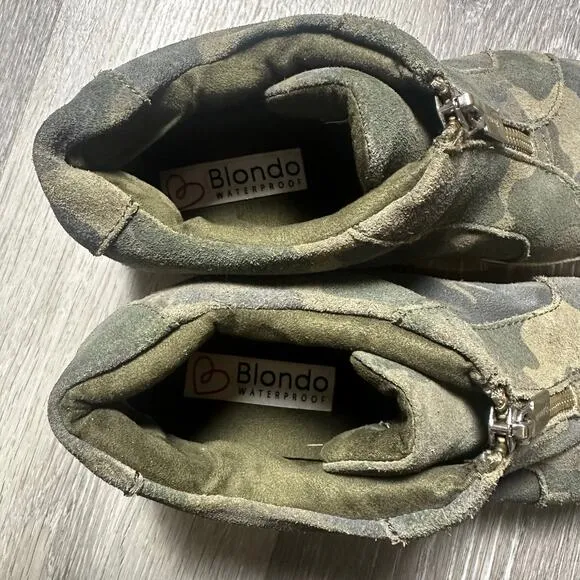 Blondo Glenda Camo Suede Waterproof Shoes
