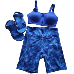 💎Blue Biker Short Set💎