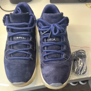 Blue Suede Sneakers with Gum Sole