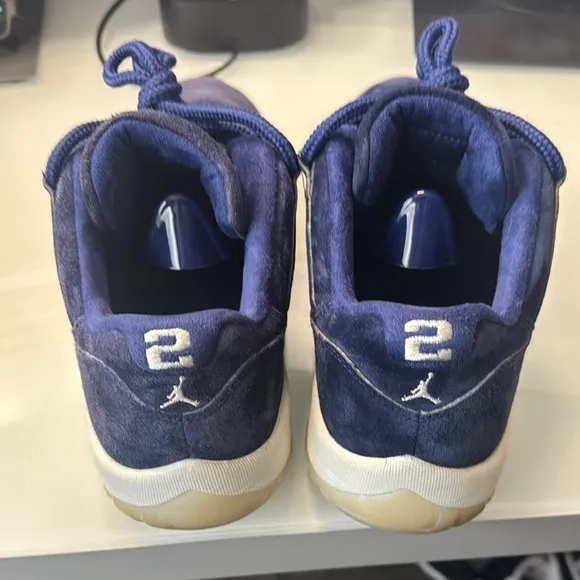 Blue Suede Sneakers with Gum Sole