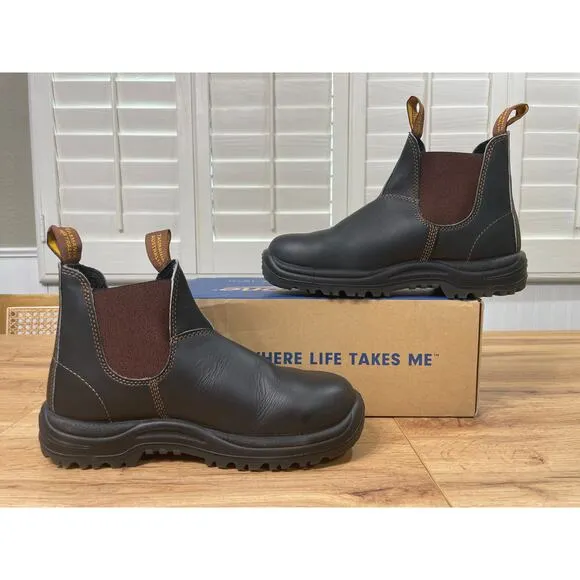 Blundstone #172 Work Series Xtreme Safety Boots Brown Size 8 M 10 W NIB Chelsea