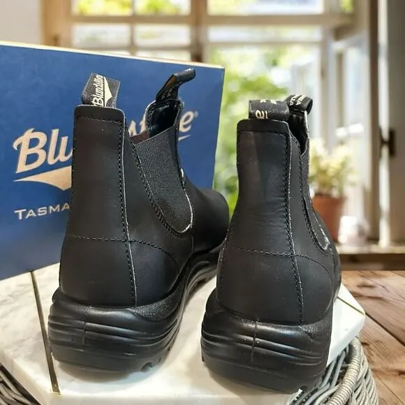 BLUNDSTONE Leather 179 Safety Work Lug Soles Chelsea Ankle Boots AU 9.5 US Men 1