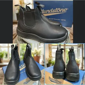 BLUNDSTONE Leather 179 Safety Work Lug Soles Chelsea Ankle Boots AU 9.5 US Men 1