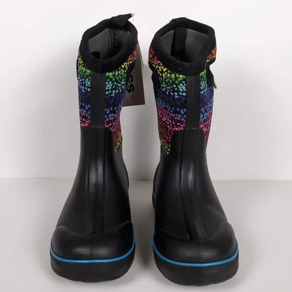 BOGS Classic II Design A Boot in Rainbow Dots Waterproof Traction Youth 2