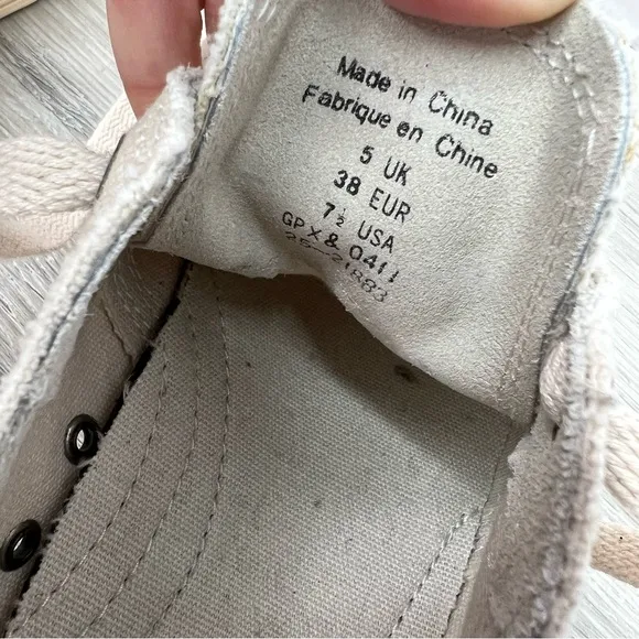 Boks by Reebok Women's Beige Canvas Sneakers 7.5