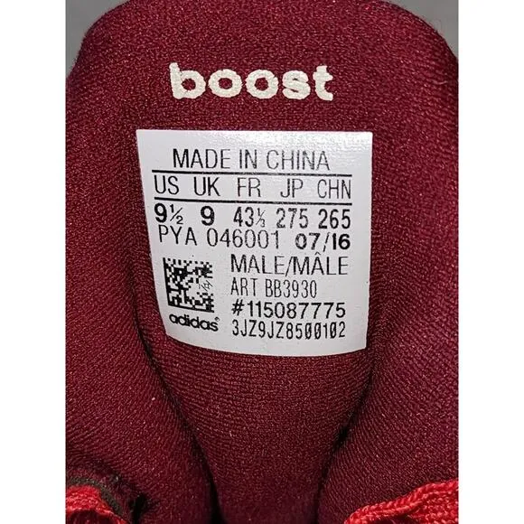 Boost Red Men's Sneakers sz 9.5
