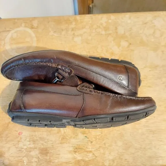 Bosi Men's US 8 Colombian Brown Leather Dress Loafer Casual Shoes NWOT