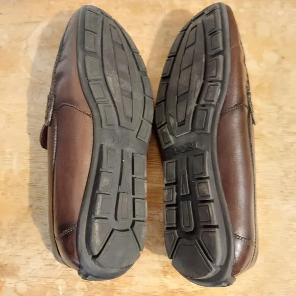 Bosi Men's US 8 Colombian Brown Leather Dress Loafer Casual Shoes NWOT