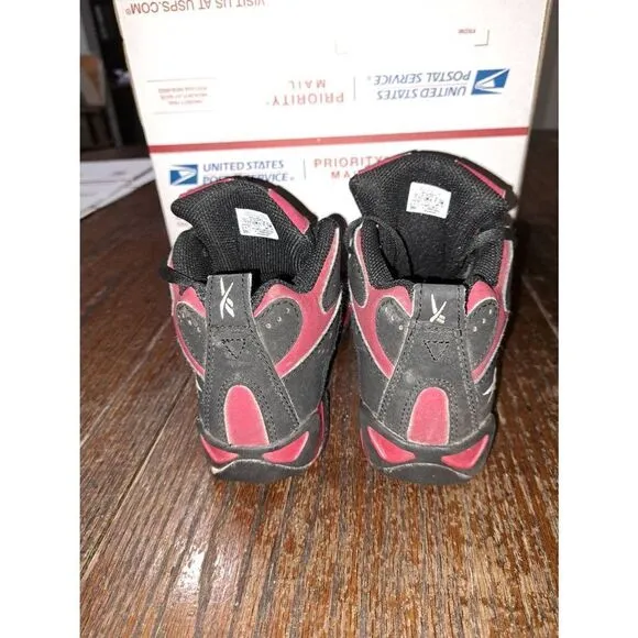 Boys Size 13 Reebok Red Black Kamikaze 1 Sneakers Mid Top Athletic Shoes