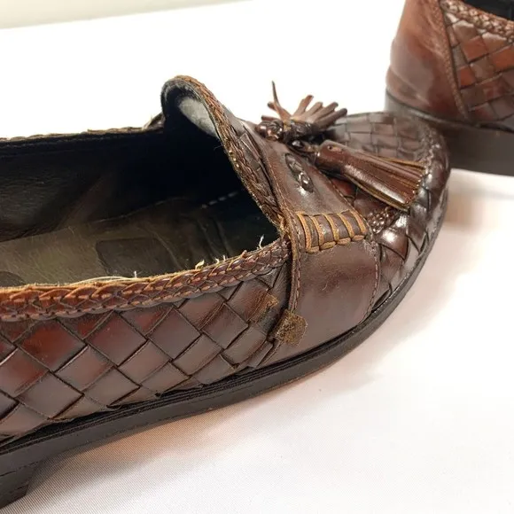 Bragano Woven Leather tassel Loafer‎ Shoes