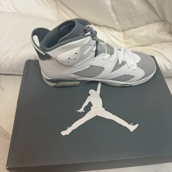 Brand New 6 Retro Gray and White Sneakers
