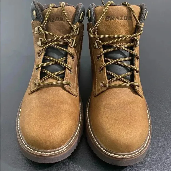 Brazos Bricen Steel Toe Boots Lace Up Work Boots Like New