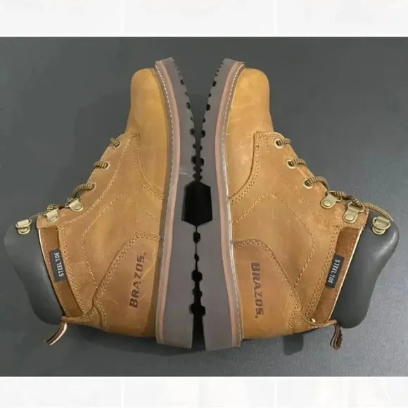 Brazos Bricen Steel Toe Boots Lace Up Work Boots Like New