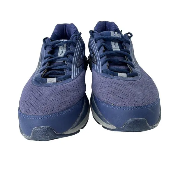 Brooks Addiction Walker Suede Running Shoes Men 8.5 Navy Max Support 1103191D445