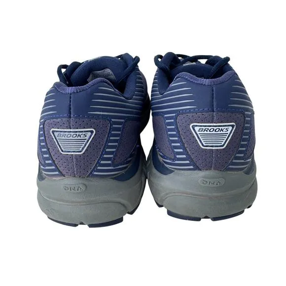 Brooks Addiction Walker Suede Running Shoes Men 8.5 Navy Max Support 1103191D445