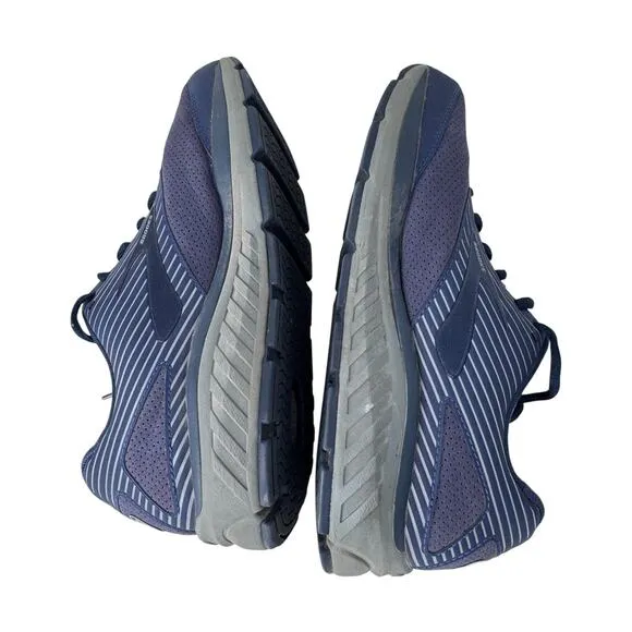 Brooks Addiction Walker Suede Running Shoes Men 8.5 Navy Max Support 1103191D445