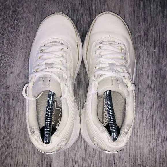 Brooks Addiction Walker WLK Womens 7 2E Running Shoes White Athletic Sneakers