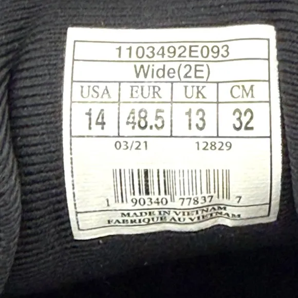 Brooks Adrenaline GTS 21 Men's Size 14 Wide 2E Running Shoes Black Gray Athletic