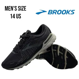 Brooks Adrenaline GTS 21 Men's Size 14 Wide 2E Running Shoes Black Gray Athletic