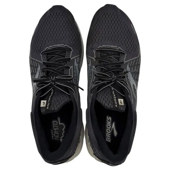 Brooks Adrenaline GTS 21 Men's Size 14 Wide 2E Running Shoes Black Gray Athletic