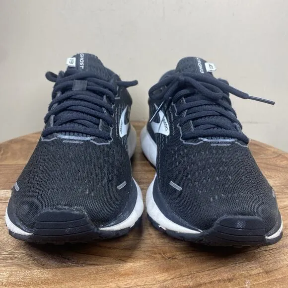Brooks Ghost 13 Womens Black And White Size 9 B Athletic Running Shoes