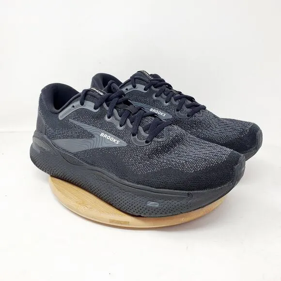 Brooks Ghost MAX Shoes Womens 10.5 D WIDE Triple Black Running Walking Sneakers