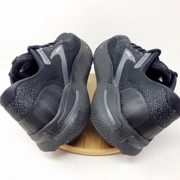 Brooks Ghost MAX Shoes Womens 10.5 D WIDE Triple Black Running Walking Sneakers