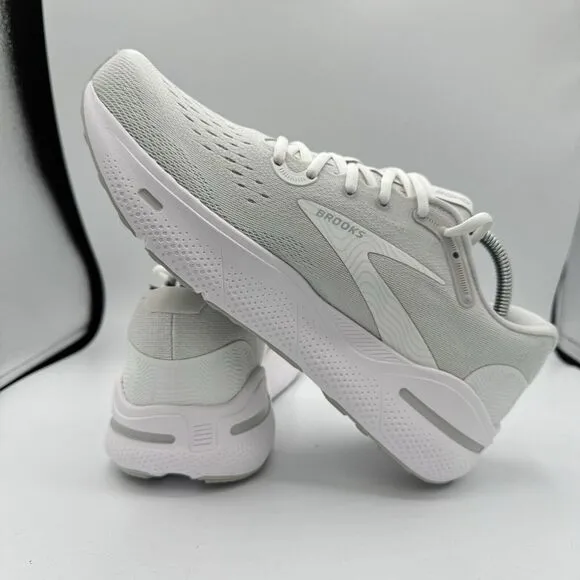 Brooks Ghost Max Size 11.5 D Support Running Shoes White Mens Training Jogging