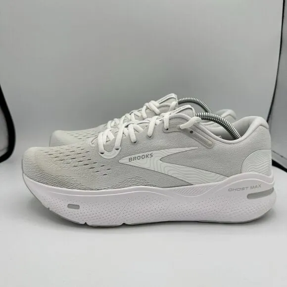Brooks Ghost Max Size 11.5 D Support Running Shoes White Mens Training Jogging