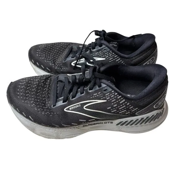 Brooks Glycerin GTS 20 Black White Womens Running Shoes Sneakers Size 8.5