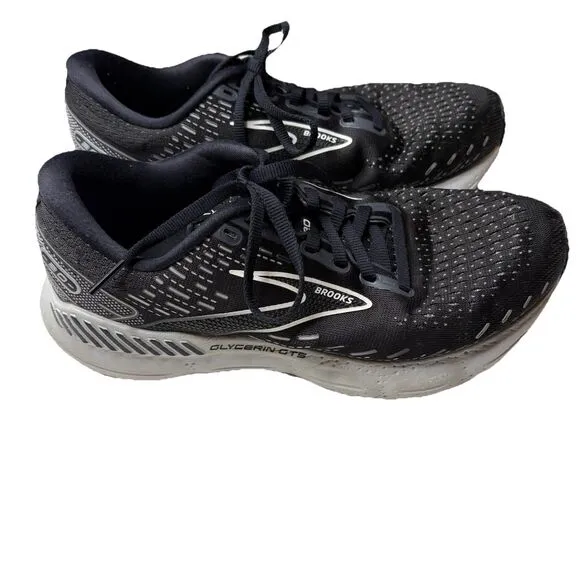 Brooks Glycerin GTS 20 Black White Womens Running Shoes Sneakers Size 8.5