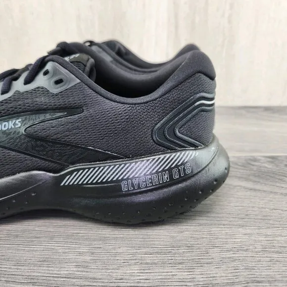 Brooks Glycerin GTS 21 Size 11 Mens Black Ebony Casual Running Athletic Shoes