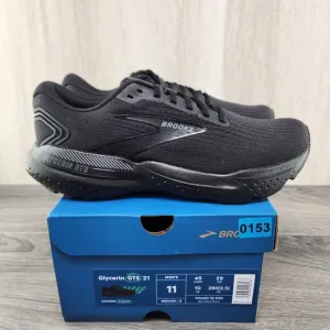 Brooks Glycerin GTS 21 Size 11 Mens Black Ebony Casual Running Athletic Shoes