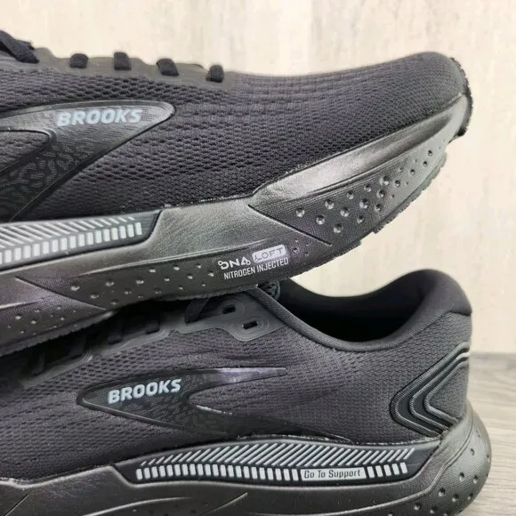 Brooks Glycerin GTS 21 Size 11 Mens Black Ebony Casual Running Athletic Shoes