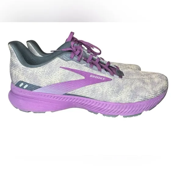 Brooks Launch 8 Women’s Shoes Size 11 Grey Purple
