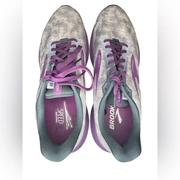Brooks Launch 8 Women’s Shoes Size 11 Grey Purple