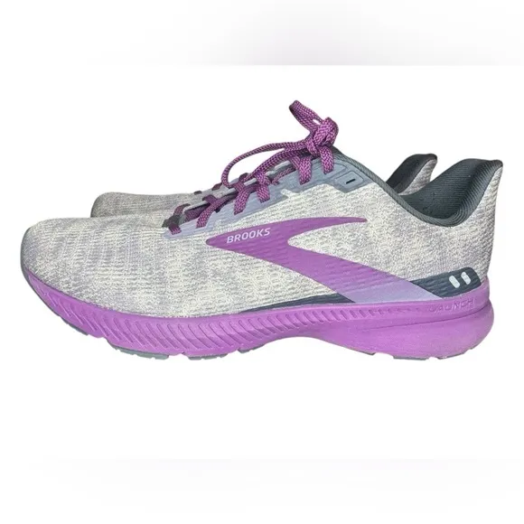 Brooks Launch 8 Women’s Shoes Size 11 Grey Purple