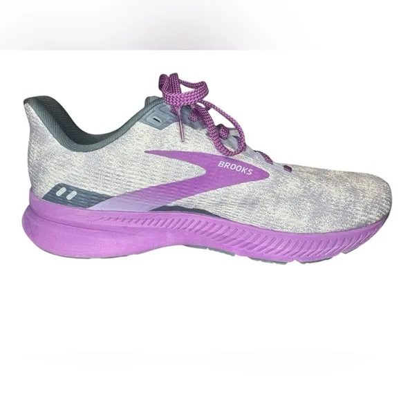 Brooks Launch 8 Women’s Shoes Size 11 Grey Purple