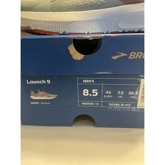 Brooks Launch 9 Green Running Walking Gym Cushion Sneaker Sz 8.5 EUC 2x Maybe
