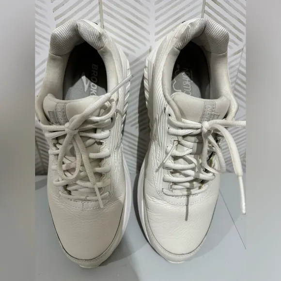 Brooks Men's‎ Addiction Walker 2 White Leather Upper Athletic Walking Shoes 11.5