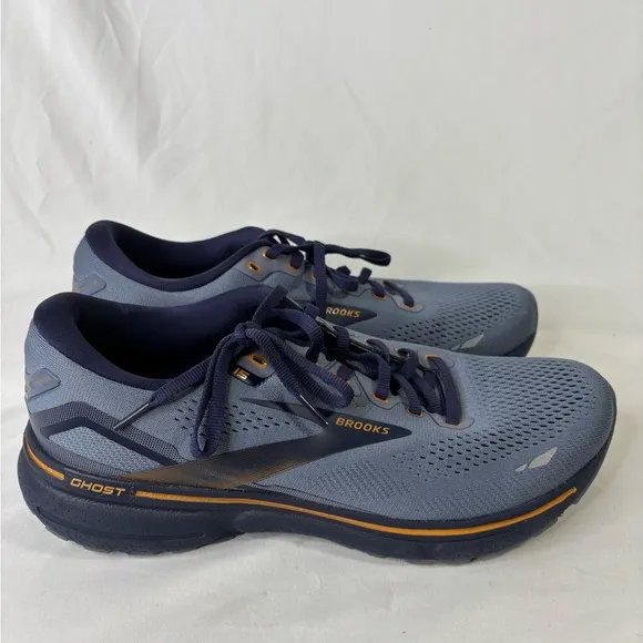 Brooks Men's Ghost Running Shoes - Bluish Gray and Black
