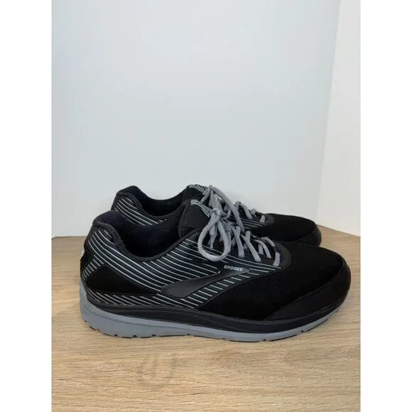 Brooks Men's Size 12.5 Black Addiction Walker Suede Sneaker Shoes