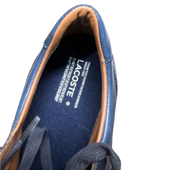 Bruno Magli Davio Navy Leather CasualSneakers Men Sz 9