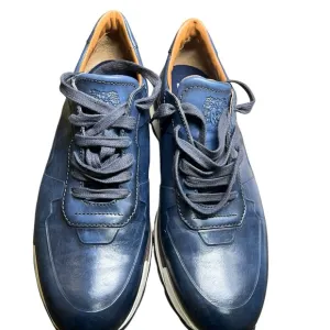 Bruno Magli Davio Navy Leather CasualSneakers Men Sz 9