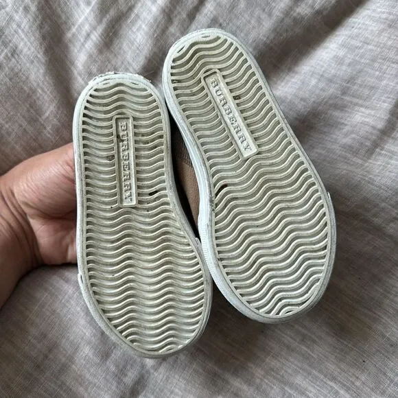 Burberry Kids Canvas Sneakers size 24