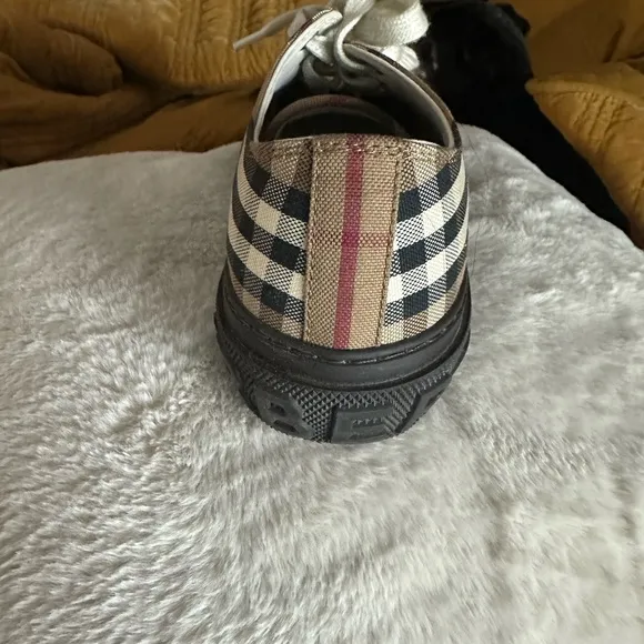 Burberry Plaid Canvas Sneakers