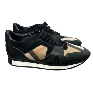 Burberry Super Nova Check Canvas and Leather Low Top Sneakers Size 41 The Field